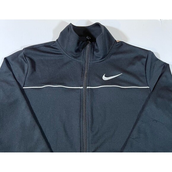 Nike Dri Fit Black Full Zip Warm up Jacket Track Jacket Men's Medium AT3220-010 - Picture 3 of 7